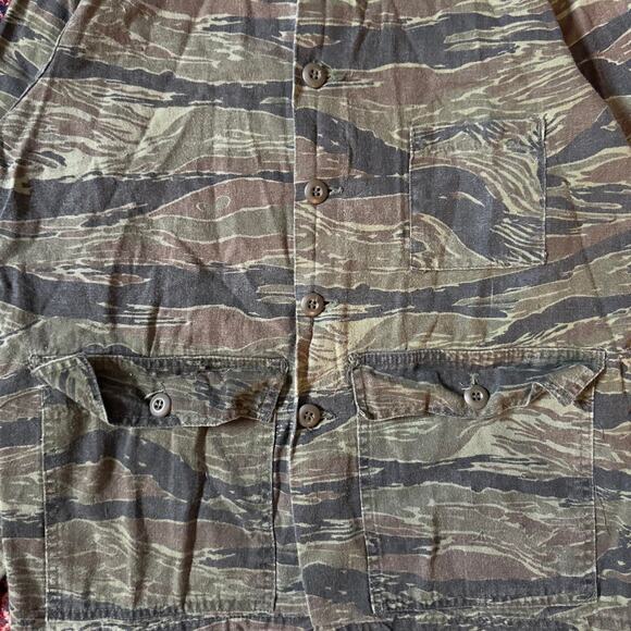 Vintage 70s Ranger Tiger Stripe Camo Hunting Jacket Size Small 21x26 - Picture 5 of 6